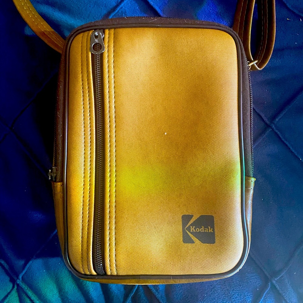 Vintage Kodak Camera Bag - Retro Dark Academia Canon Nikon Rare Leather purse